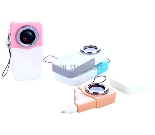 Plastikowy długopis w kształcie aparatu Kawaii